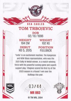 2023 NRL Traders Elite - Mojo Ruby #MR063 Tom Trbojevic Back
